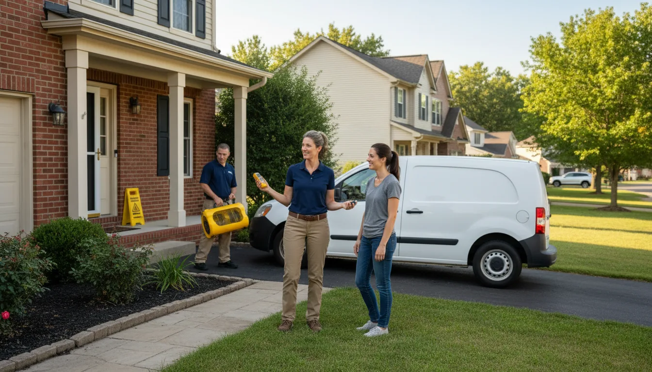 Residential water damage restoration in Shawnee, OK